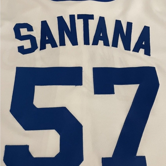 NY Mets white alternate Santana Jersey - Picture 2 of 6